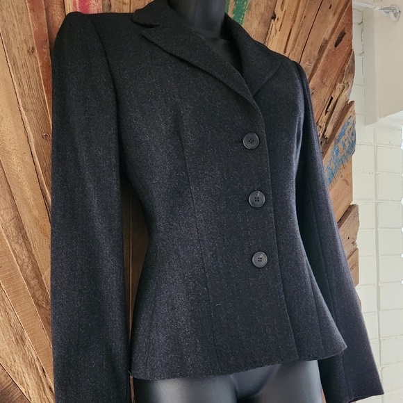 Dolce & Gabbana strong shoulder fitted wool gray jacket/blazer Sz 42 - Picture 1 of 14